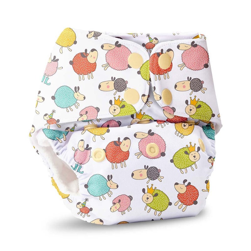 Superbottoms حفاضات قماش متقدمة مضادة للتسرب من سوبر بوتومز للأطفال، ماصة عالية 100% قطن، عبوة كومبو تحتوي على حفاضة قابلة لإعادة الاستخدام ووسادة إدخال واحدة، قابلة للغسل، مناسبة من 3 أشهر إلى 3 سنوات، تقلل من الطفح الجلدي - Image 5