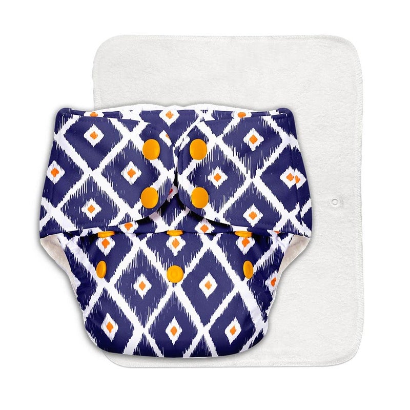 Superbottoms حفاضات قماش متقدمة مضادة للتسرب من سوبر بوتومز للأطفال، ماصة عالية 100% قطن، عبوة كومبو تحتوي على حفاضة قابلة لإعادة الاستخدام ووسادة إدخال واحدة، قابلة للغسل، مناسبة من 3 أشهر إلى 3 سنوات، تقلل من الطفح الجلدي - Image 4