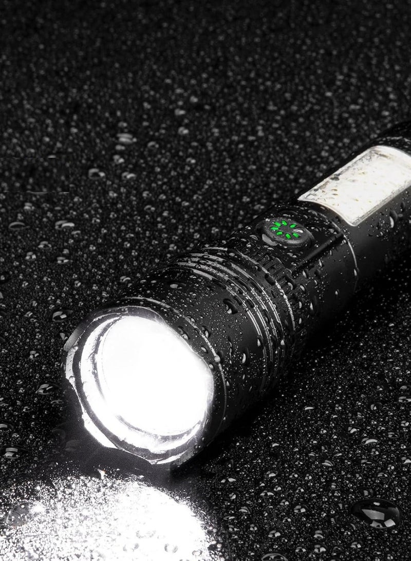 Flashlight,8000LM Lumens Super Bright Flashlight with 5 Modes & Adjustable Focus, Rechargeable Flashlight High Adjustable Powerful Handheld LED Flashlight for Home Camping,Torch - Image 2