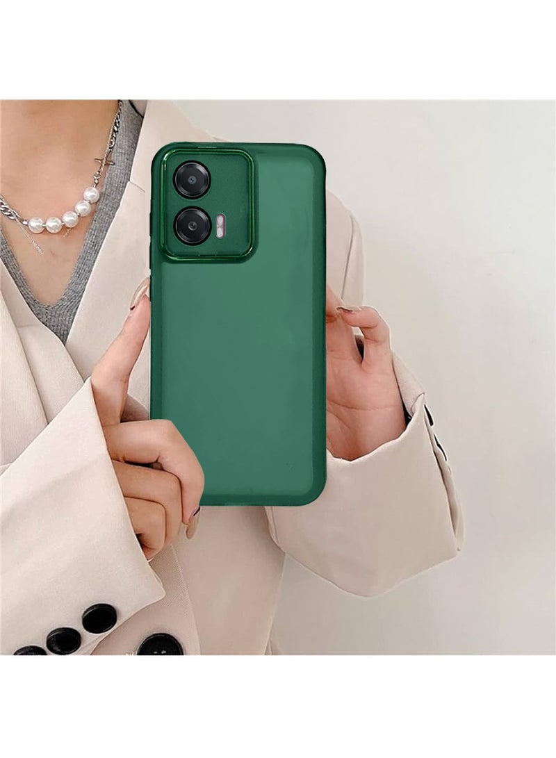Wtech Motorola Edge 50 Fusion / Motorola S50 Neo / Motorola Moto G85 5G 2024 Soft Transparent TPU Silicone Ultra Thin Phone Stylish Electroplated Camera Border Back Case Cover - Dark Green - Image 4