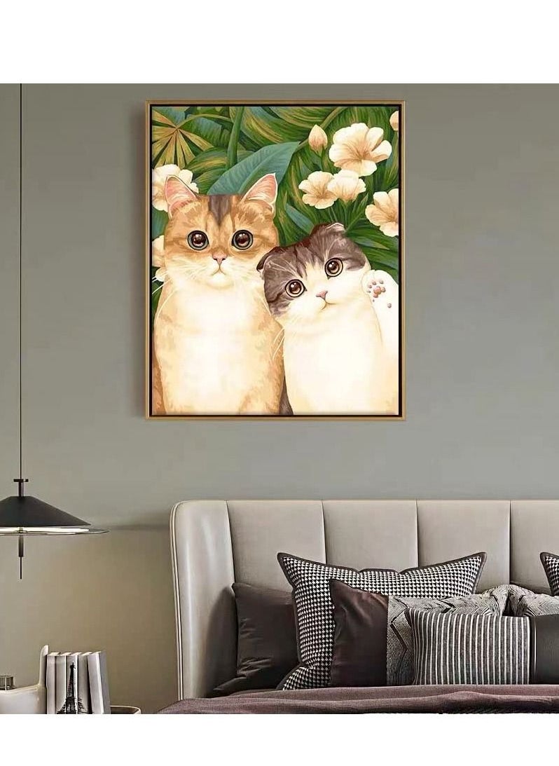 Y&D Paint by Numbers for Adults Easy Beginners Cats Flowers DIY Paintings Art Set Acrylic  - Image 2