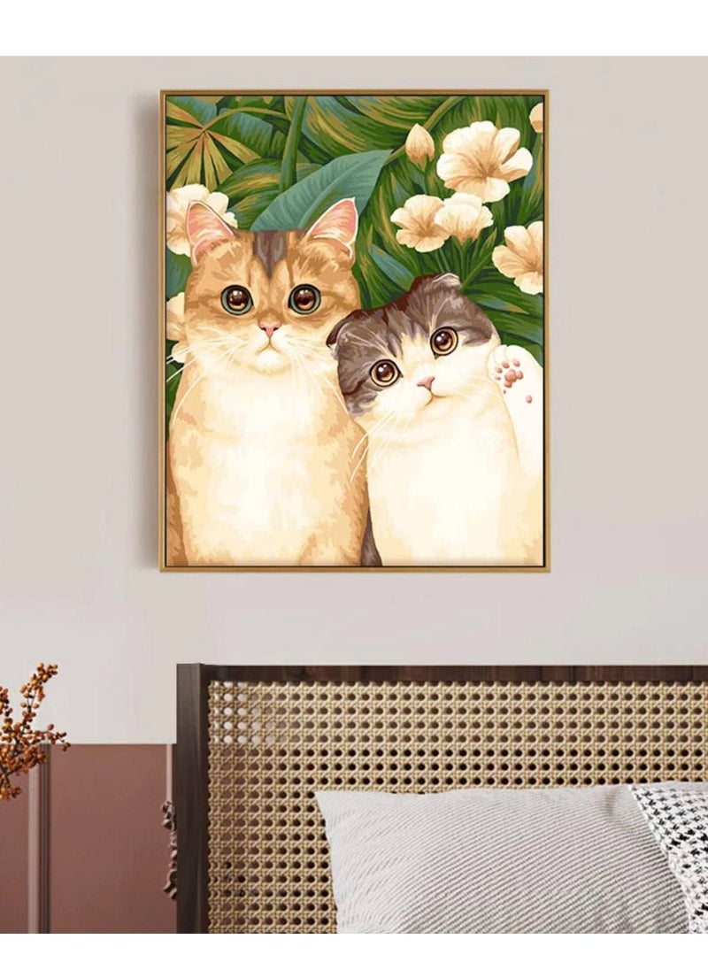 Y&D Paint by Numbers for Adults Easy Beginners Cats Flowers DIY Paintings Art Set Acrylic  - Image 3