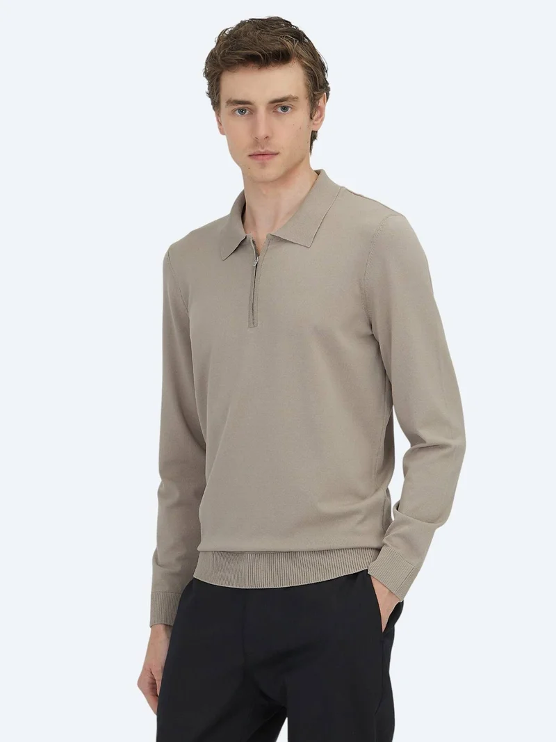 Kip Light Mink Knitwear Sweatshirt