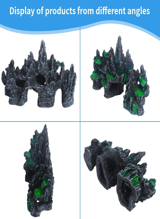 Saim Large Aquarium Rock Decorations, Mountain Ornament Fish Cave Bridge, Fish Tank Aquascape Model for Gold Fish, Betta Cichlids Hideaway Cave Hideout (Large) - Image 3