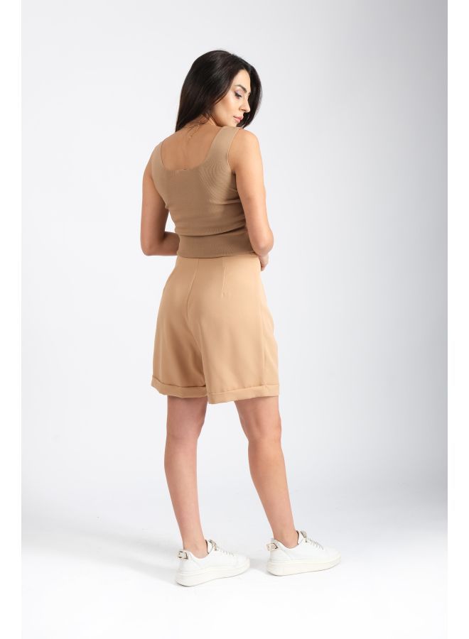 لندونيلا بلوزة قصيرة مع تصميم سادة - Free Size - 100113 - Image 3