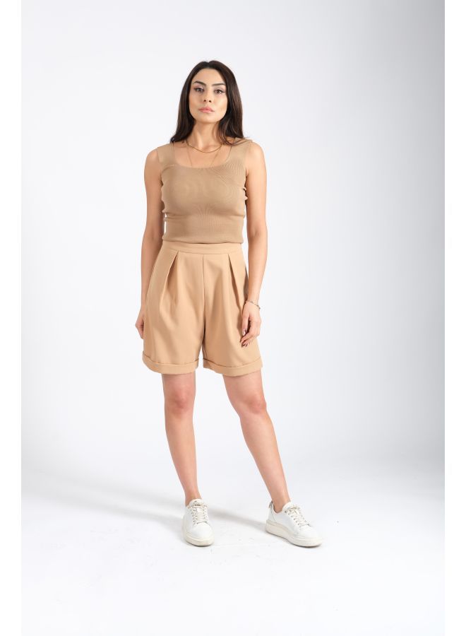 لندونيلا بلوزة قصيرة مع تصميم سادة - Free Size - 100113 - Image 4