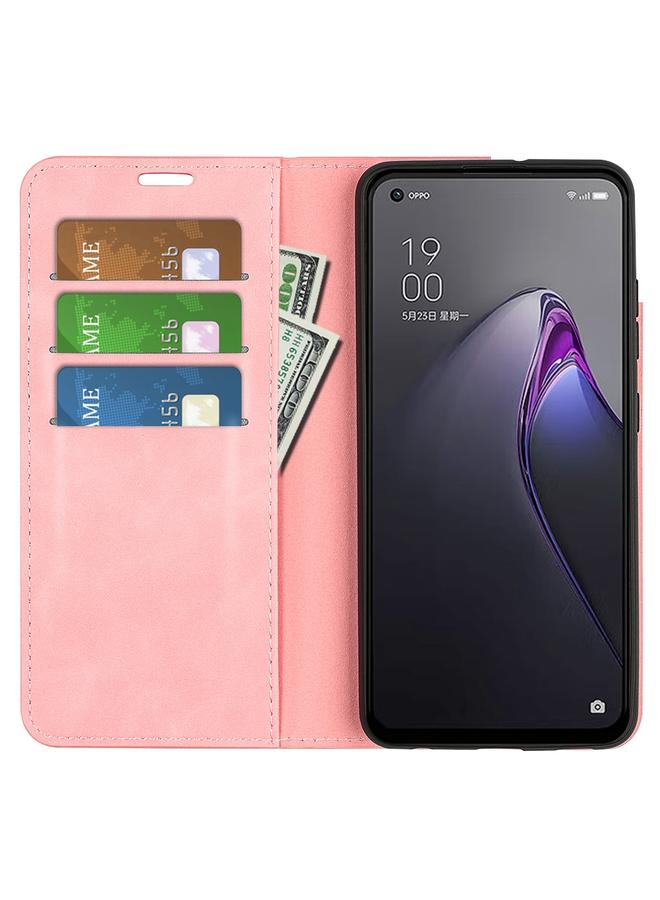 اس-توب جراب هاتف OPPO Reno8 من الجلد المغناطيسي القابل للسحب - Image 4