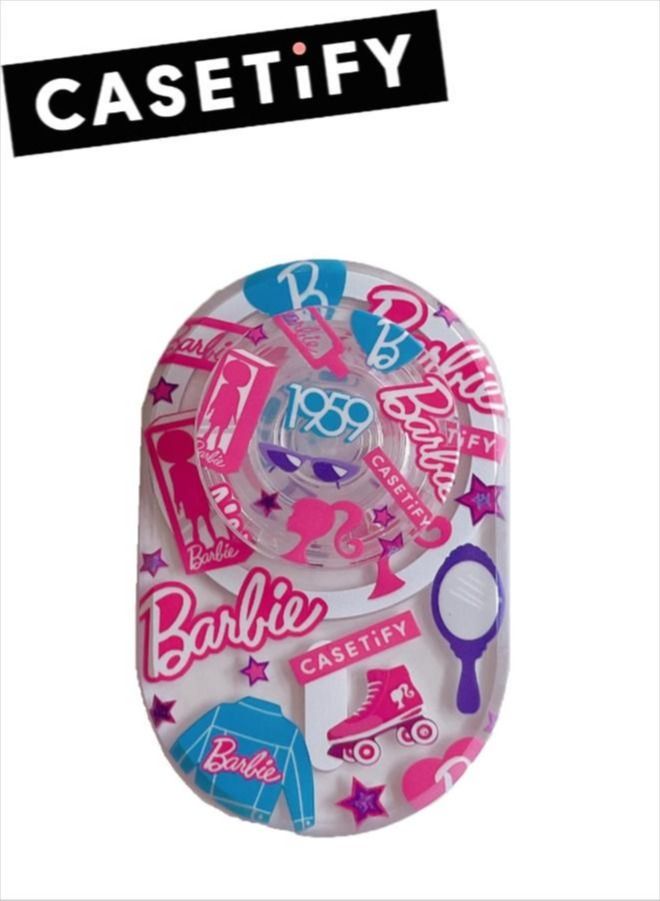Casetify Barbie Phone Grip Stand Compatible with MagSafe, MagSafe Phone Grip Holder, Wireless Charging Compatible Pink - Image 1
