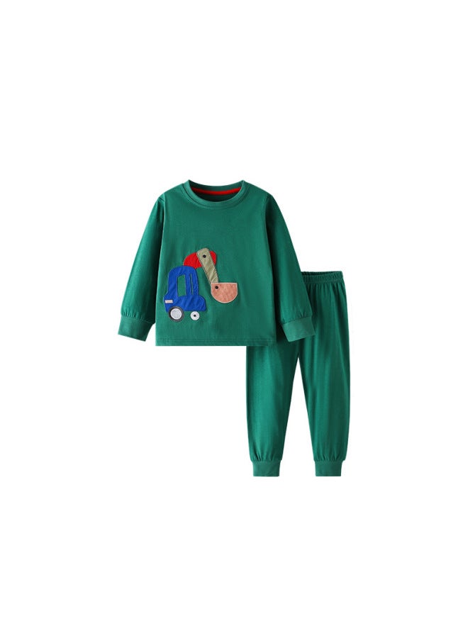 Boys Autumn Winter Suit Round Neck Long Sleeve T-shirt Home Clothes Two-piece Set