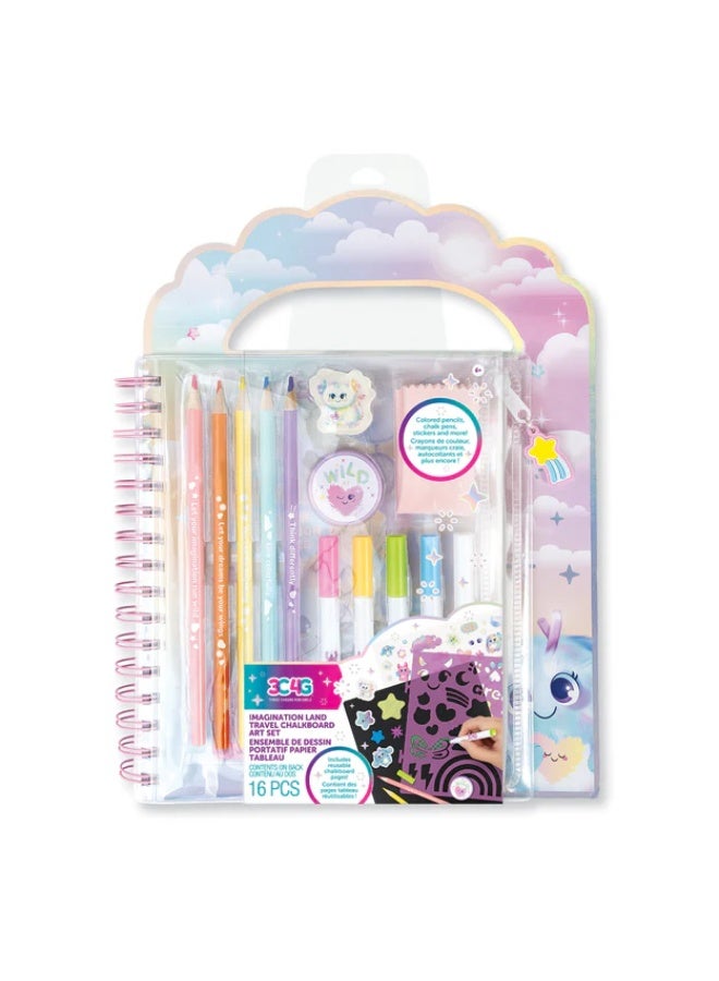 Make It Real Imagination Land Travel Chalkboard Art Set - Image 1