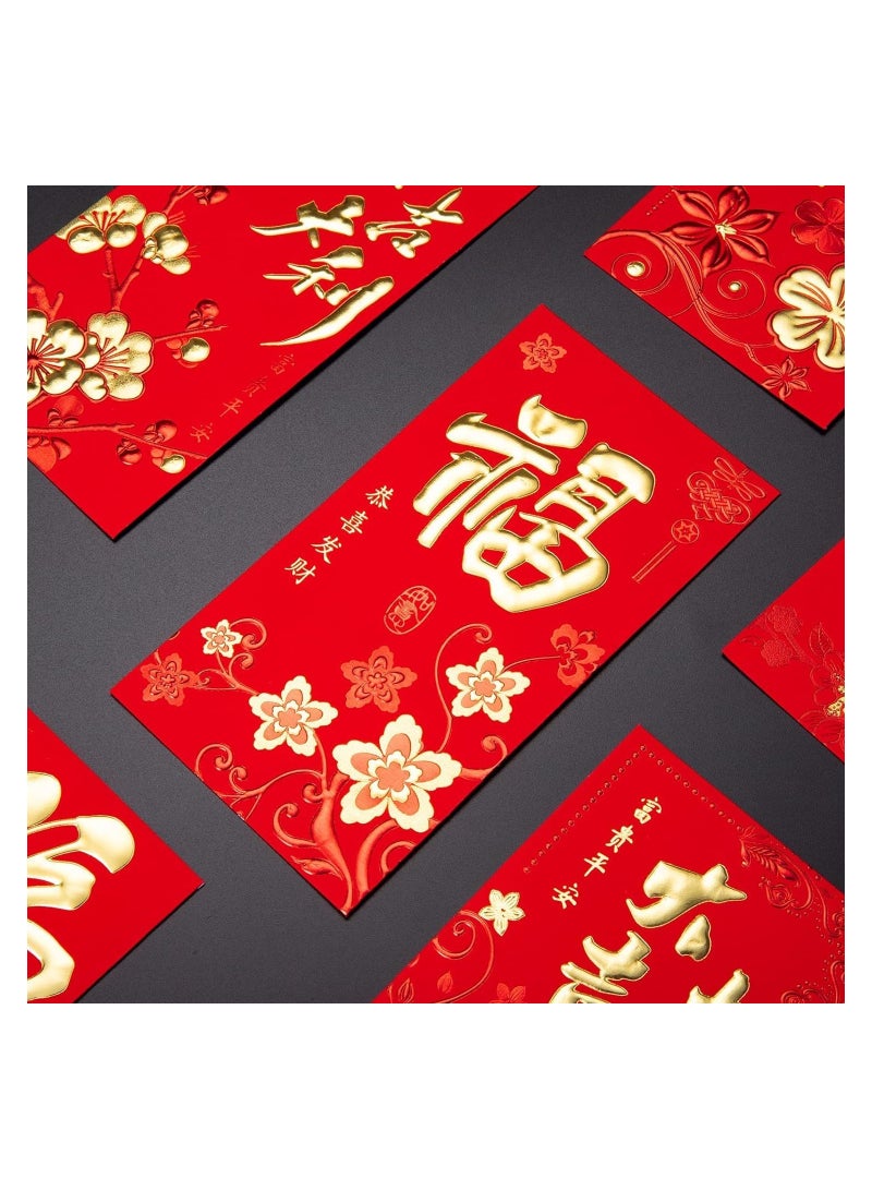 72 Pcs Large Chinese New Year Red Envelopes 2024, Dragon Year Lucky Money Packets for Lunar New Year, Spring Festival & Wedding Celebrations, Red Gold Design - Image 4