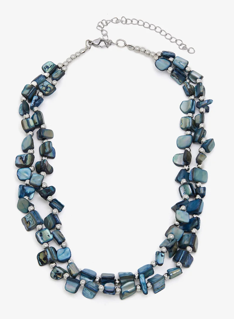 ايلا Stone Beaded Double Layered Necklace