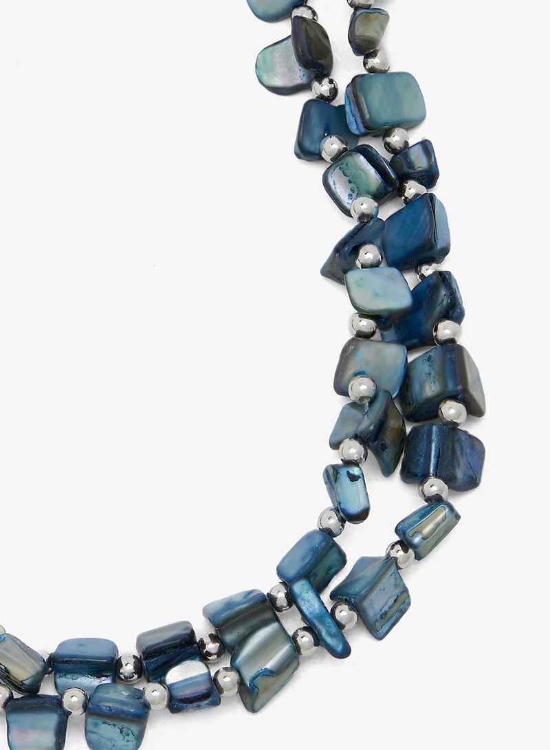 ايلا Stone Beaded Double Layered Necklace