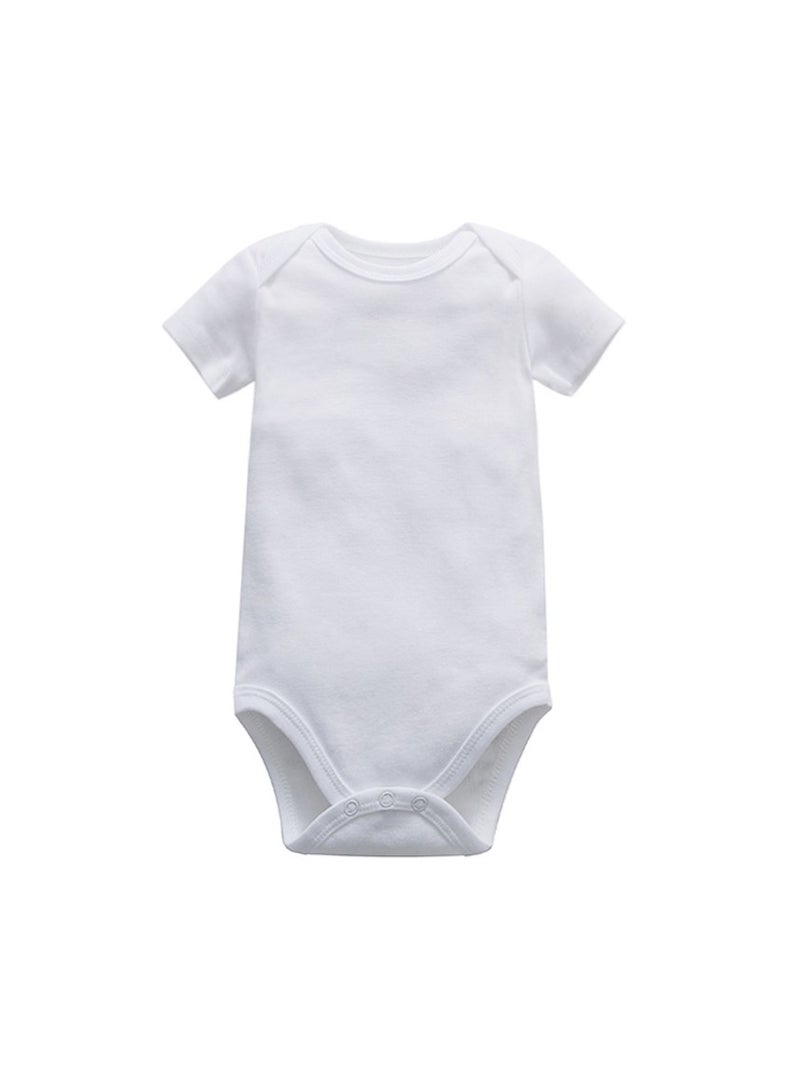 5pcs-Newborn Baby Clothes -Short Sleeve Crew Neck Bodysuit Onesies – Solid Color Romper, Baby Gift Set, Newborn Infant Outfit, Unisex Baby Rompers, Baby Shower Gift
