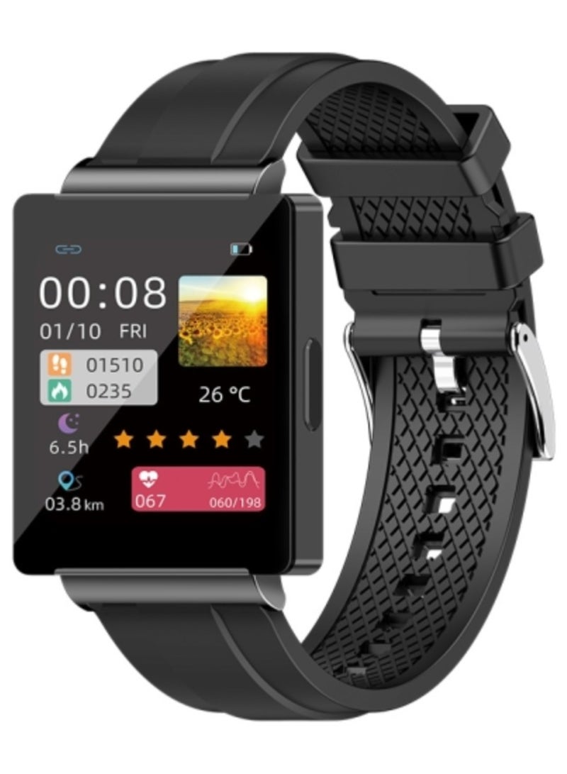 AROAQ KS01 1.85 Inch Smart Watch Supports Blood Glucose Detection, Blood Pressure Detection, Blood Oxygen Detection(Black) - Image 3
