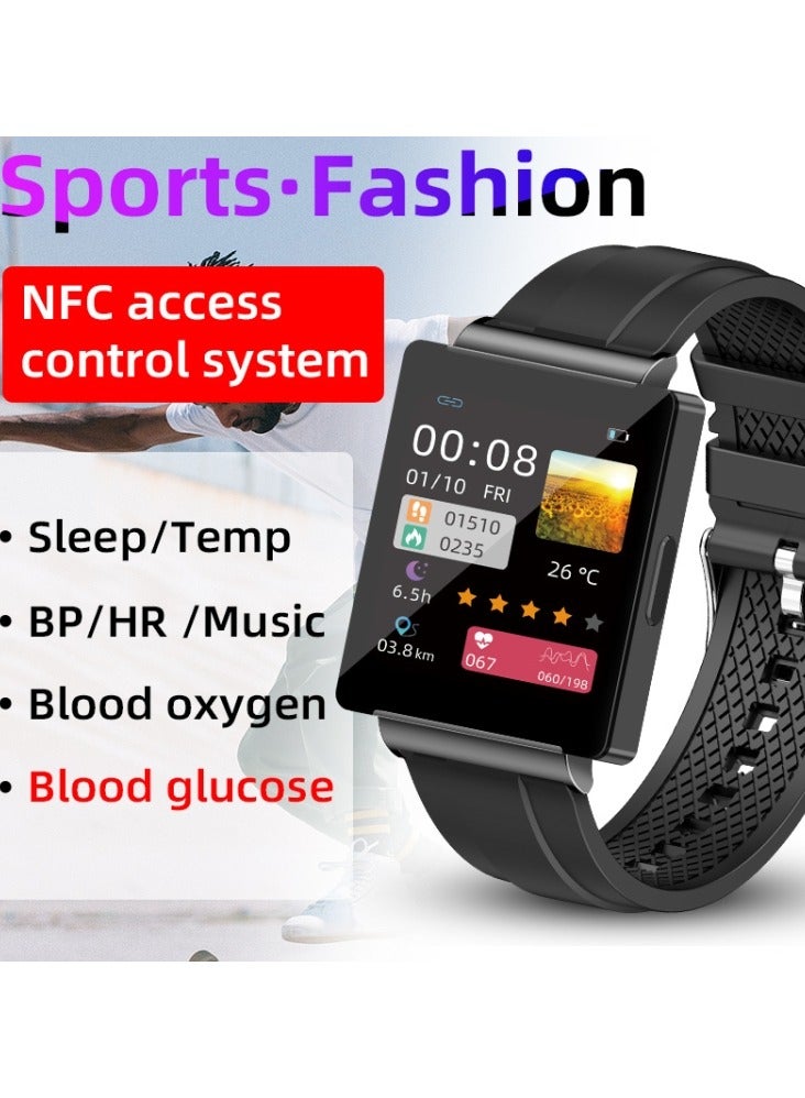 AROAQ KS01 1.85 Inch Smart Watch Supports Blood Glucose Detection, Blood Pressure Detection, Blood Oxygen Detection(Black) - Image 2