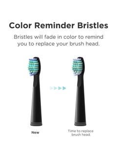 Fairywill Sonic Electric Toothbrush Adult Couple Rechargeable Electric Toothbrush Black 4 Brush Heads  - Image 2