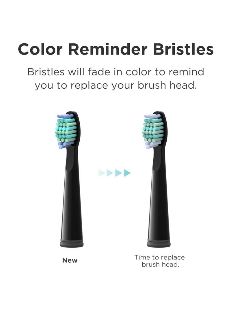 Fairywill Sonic Electric Toothbrush Adult Couple Rechargeable Electric Toothbrush Black 4 Brush Heads - Image 2