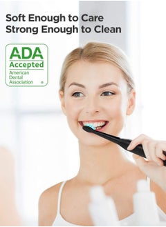 Fairywill Sonic Electric Toothbrush Adult Couple Rechargeable Electric Toothbrush Black 4 Brush Heads  - Image 5