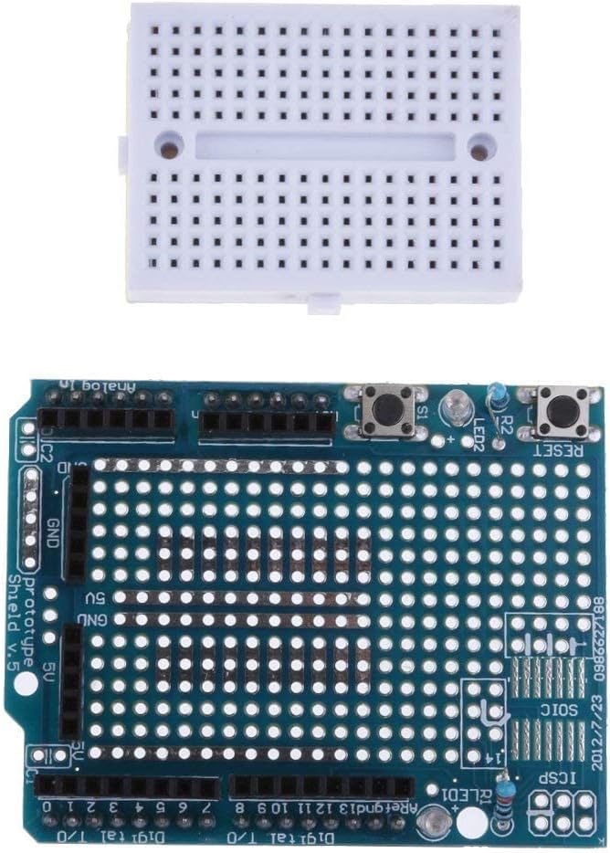 REES52 2pcs UNO R3 Proto Shield Prototype Expansion Board with SYB-170 Mini Breadboard Based for Arduino UNO R3 ProtoShield - Image 3