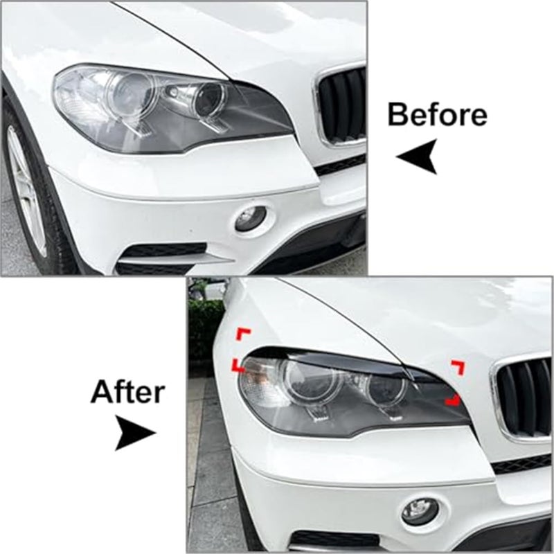 Vuzmode Carbon Fiber Headlight Eyelid Trim for X5 E70 - Image 4