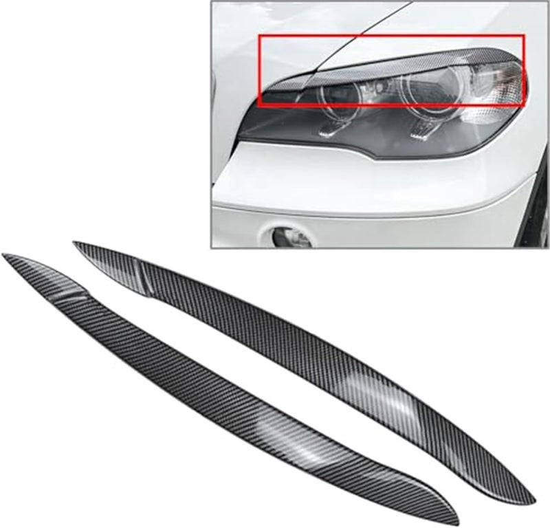Vuzmode Carbon Fiber Headlight Eyelid Trim for X5 E70 - Image 2