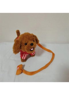 Generic Children's Electric Rope Plush Teddy Toy Dog Walking Singing Story-telling Simulation Machine Electric Wangwang Dog-Color:Lemon Yellow  - Image 4