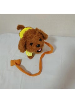Generic Children's Electric Rope Plush Teddy Toy Dog Walking Singing Story-telling Simulation Machine Electric Wangwang Dog-Color:Lemon Yellow  - Image 5