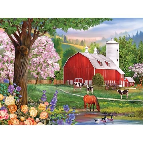RoseArt Puzzle Collector Spring Morning 300XL Piece Jigsaw Puzzle for Adults - Image 1