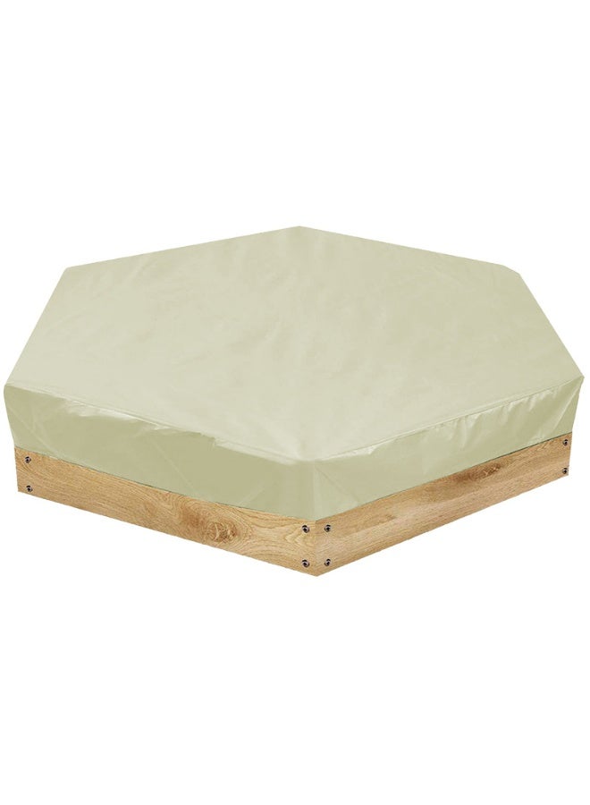 Kuajingdi Outdoor Garden Hexagonal Sandbox Cover with Drawstring, Oxford Cloth Waterproof, Windproof and Dustproof Protect Sandbox Sand and Toys  - Image 1