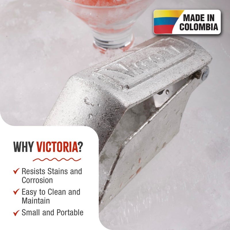 Victoria Shaved GAD-026 Granita Tinned Cast Iron Shaver with Stainless Steel Blade, Mexican Ice Maker, One Size, Silver - Image 2