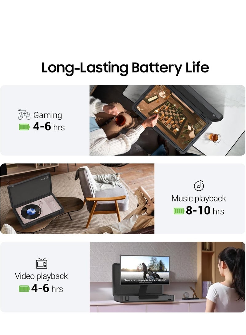 FIPKA 27 inch Portable Briefcase TV, Portable Entertainment System, Android OS, Compact Suitcase Design, Bluetooth 3D Speakers, Built-in Battery 6H, Smart Screen for Travel & Parties  - Image 4
