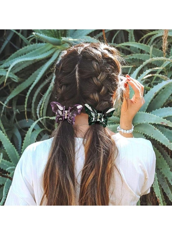 DN Creation مجموعة دي إن كرييشن من 5 مشابك شعر أنيقة على شكل فراشة مانعة للانزلاق، تثبيت قوي للشعر الخفيف والكثيف - ألوان متنوعة - Image 5