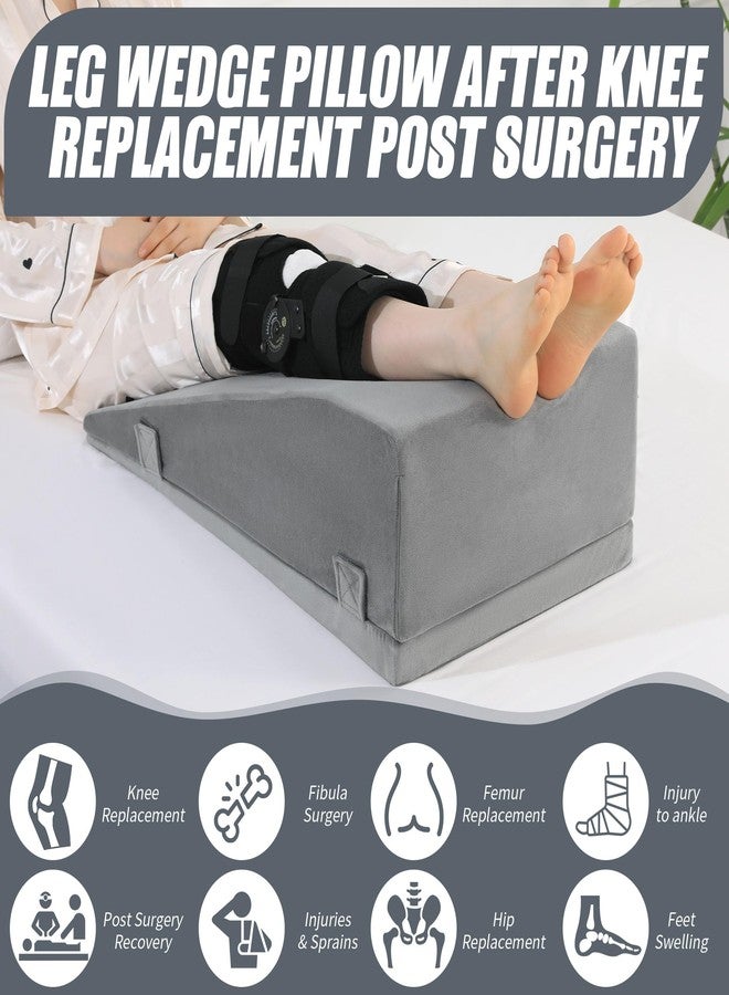 ROYALAY Leg Elevation Pillows for After Surgery, Adjustable Height Knee Surgery Recovery Equipment, Knee Replacement Recovery Aids for Hip Ankle Pain Relief, Double Leg - Image 4