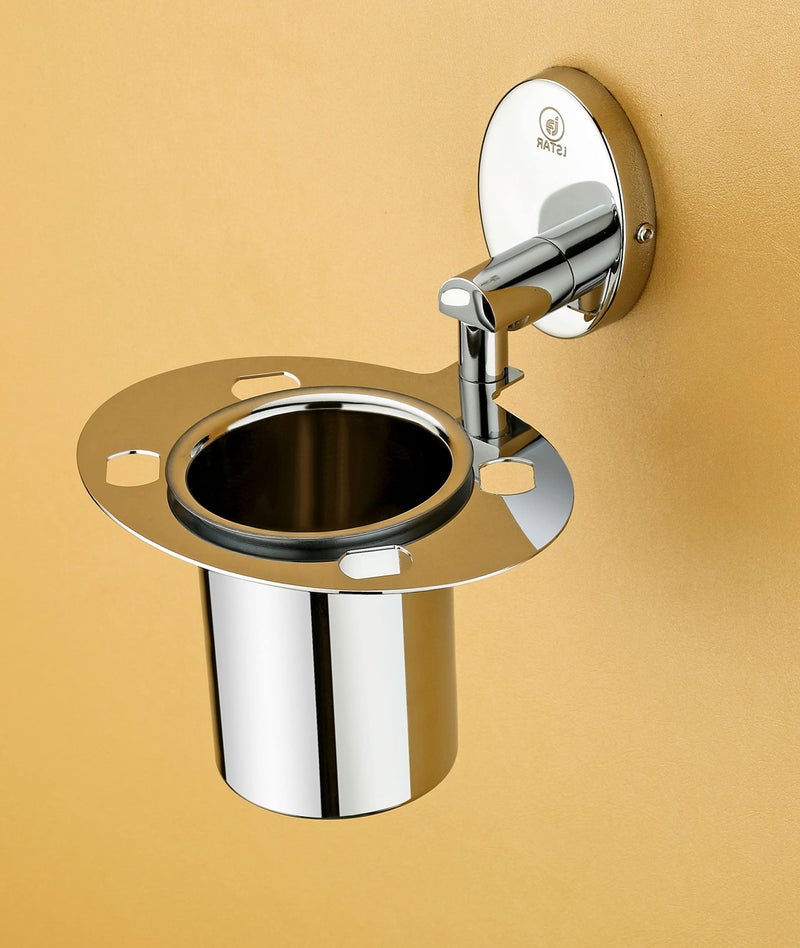 iSTAR Stainless Steel 304 Grade 2 in 1 Toothbrush with Tumbler Holder/Soap Stand/Tooth Brush Holder/Bathroom Accessories (Silver) - Image 3