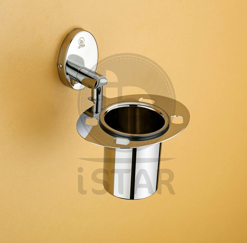 iSTAR Stainless Steel 304 Grade 2 in 1 Toothbrush with Tumbler Holder/Soap Stand/Tooth Brush Holder/Bathroom Accessories (Silver) - Image 4