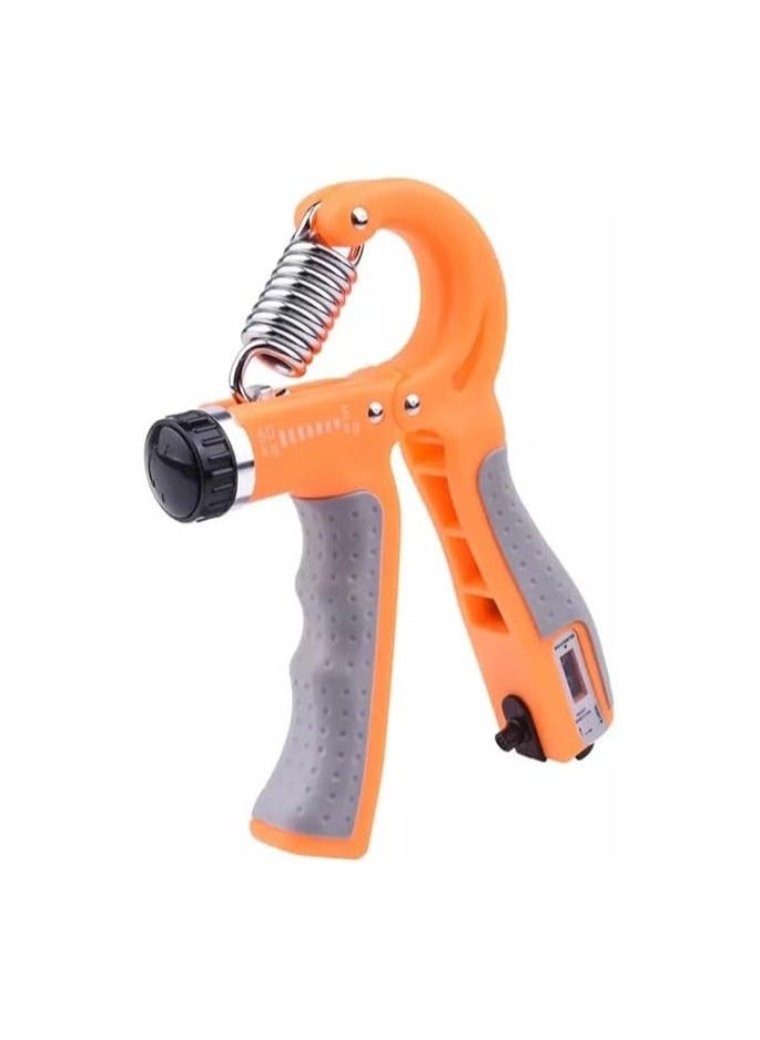 VIO Hand Grip Strengthener with Counter Grip Strength Trainer Forearm and Hand Exerciser for Muscle Building and Injury Recovery Intensity Resistance Adjustable 5 to 60 KG 11 to 132 LBS Orange Grey  - Image 1