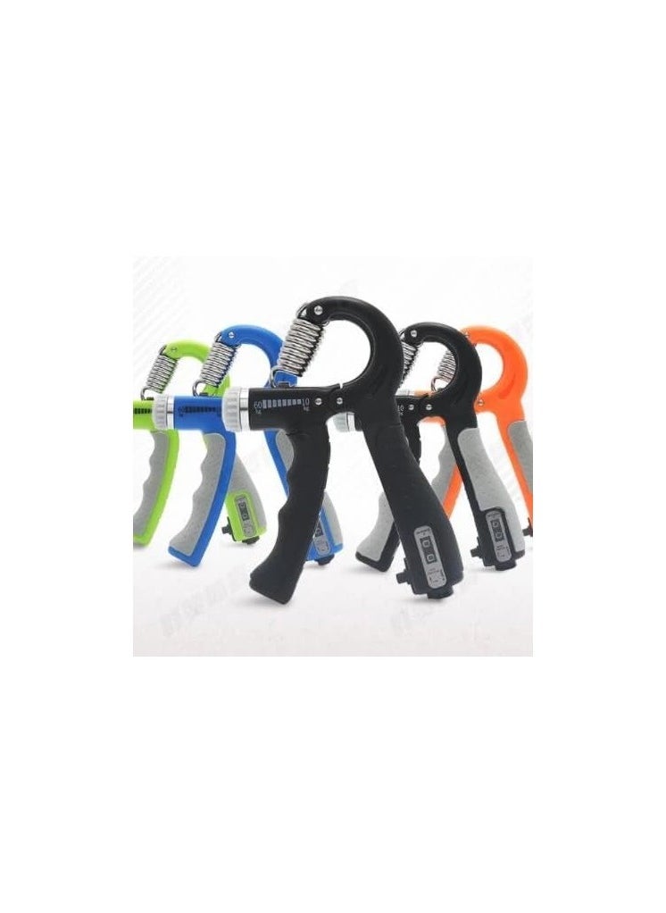 VIO Hand Grip Strengthener with Counter Grip Strength Trainer Forearm and Hand Exerciser for Muscle Building and Injury Recovery Intensity Resistance Adjustable 5 to 60 KG 11 to 132 LBS Orange Grey  - Image 2