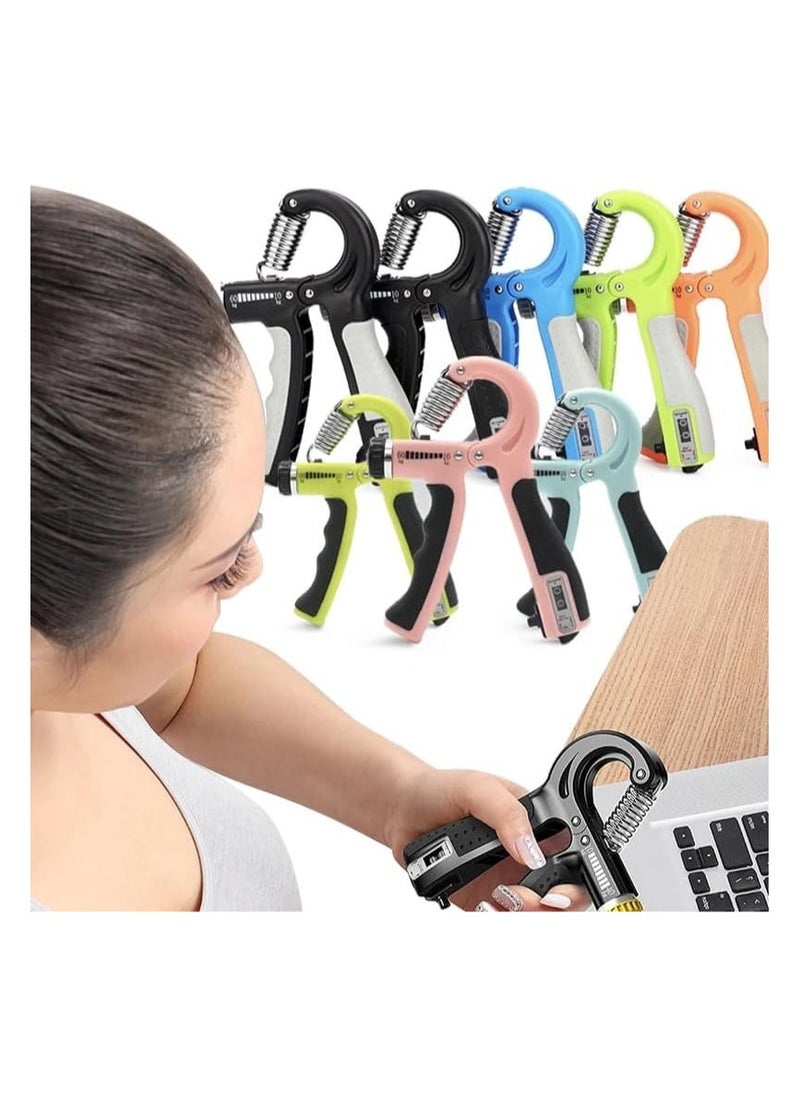 VIO Hand Grip Strengthener with Counter Grip Strength Trainer Forearm and Hand Exerciser for Muscle Building and Injury Recovery Intensity Resistance Adjustable 5 to 60 KG 11 to 132 LBS Orange Grey  - Image 5