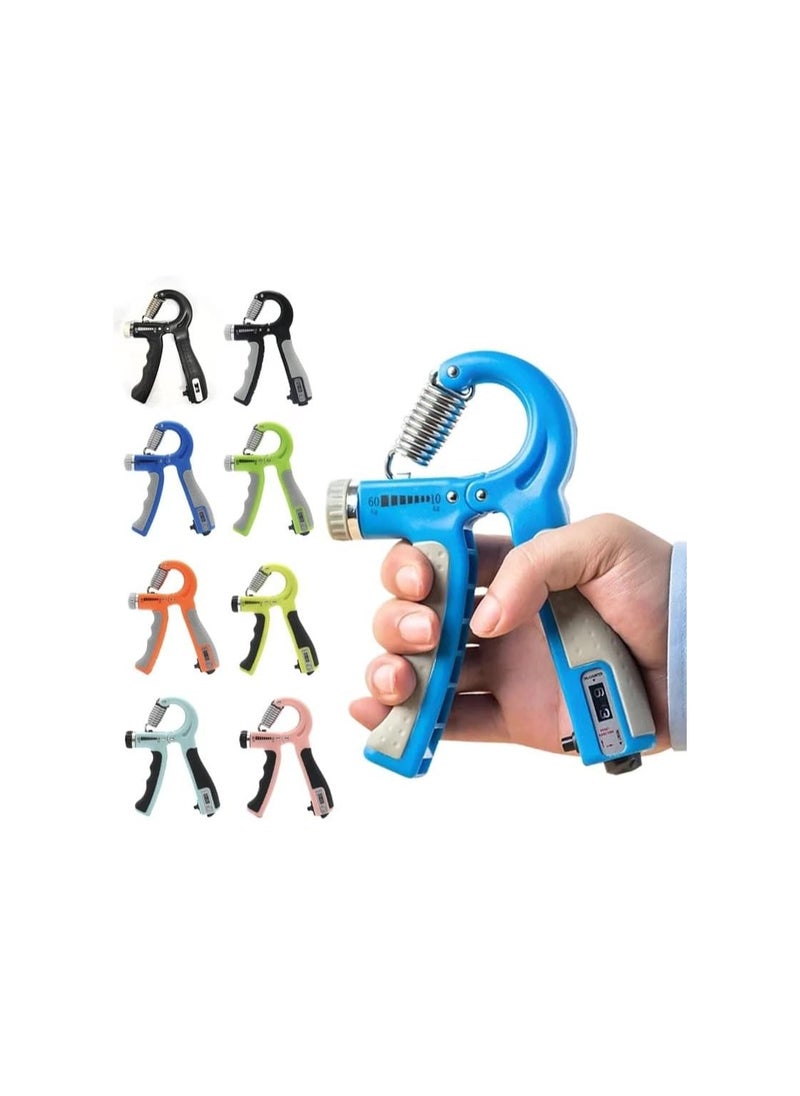 VIO Hand Grip Strengthener with Counter Grip Strength Trainer Forearm and Hand Exerciser for Muscle Building and Injury Recovery Intensity Resistance Adjustable 5 to 60 KG 11 to 132 LBS Orange Grey  - Image 4