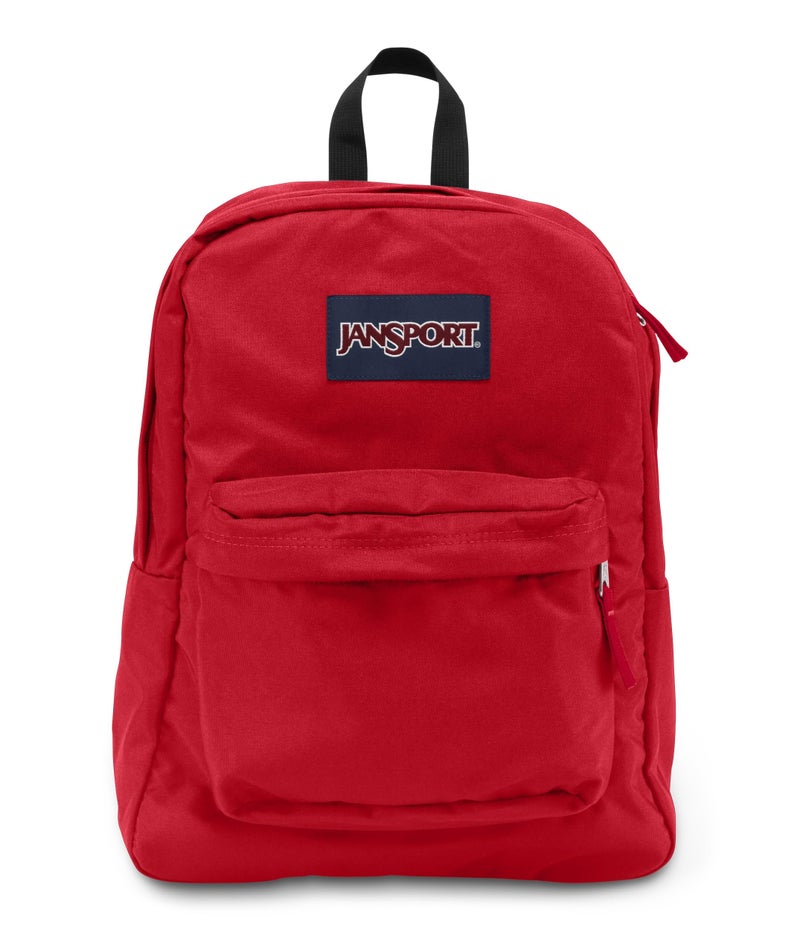 JanSport SuperBreak One Backpacks - Durable, Lightweight Bookbag with 1 Main Compartment, Front Utility Pocket with Built-in Organizer - Premium Backpack, Red Tape - Image 1