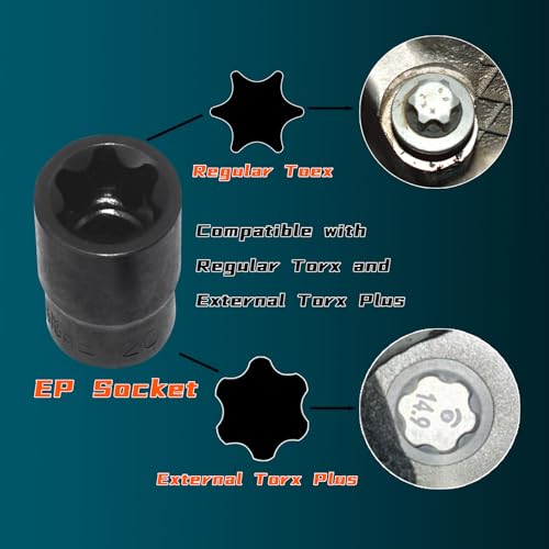 Yuesstloo Torx Plus Socket Set, External Torx Plus 6 Point EP Socket EP4 - EP32 19Pcs With 1/2'' 3/8'' 1/4'' Dr, Replacement for E-TORX Socket Set, Works with Most Cars and Tesla - Image 3