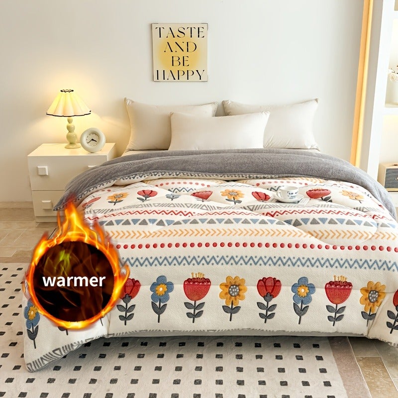 Plush Printed Winter Quilt - Image 1