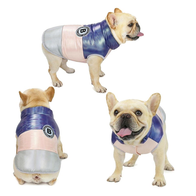 ATORSE Pet Bulldog Dog Puppy Winter Warm Vest Coat Jacket Clothes Cozy Cold Weather Pink_L - Image 5