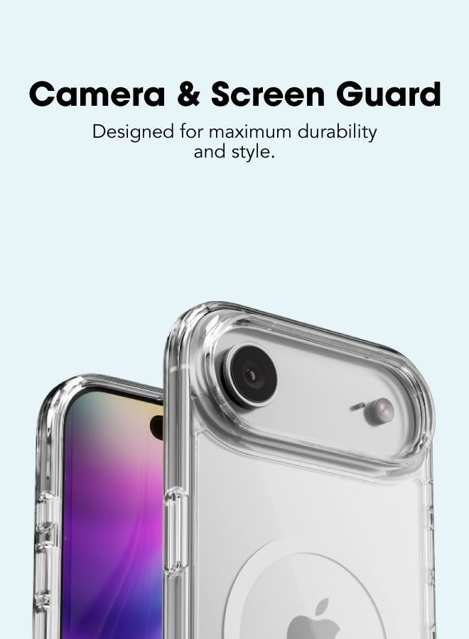 blupebble Hybrid MagClear MagSafe Case for iPhone 17 Air – Slim Transparent Protective Cover, Shockproof, Wireless Charging Compatible - Image 2