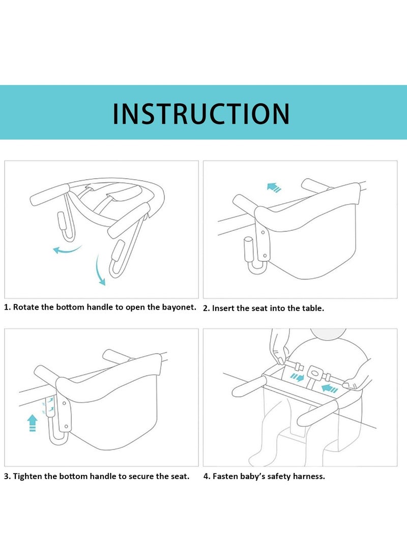 Arabest - Clip on Table High Load Design Fold Flat Storage Attachable High Chair for Baby That Attaches to Table - Portable Highchair for Travel and Eating - Image 1