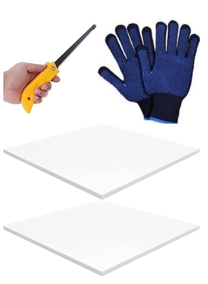 ABBASALI Gypsum Ceiling Tile 600x600x7mm With Gloves & Saw (2)  - Image 1