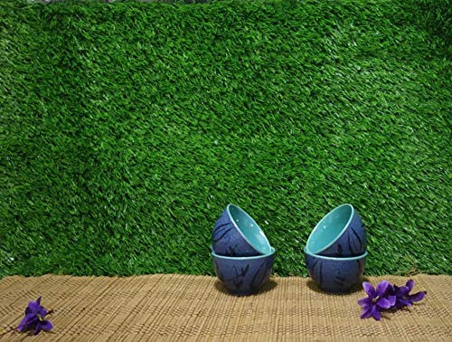 Caffeine Ceramic Handmade Blue Bamboo Dessert Bowl (Set of 6) - Image 3