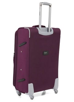 SENATOR Soft Shell Trolley Luggage Set of 4 Pcs For Unisex Ultra Lightweight Expandable Suitcase With 4 Wheels LL003 Purple  - Image 3