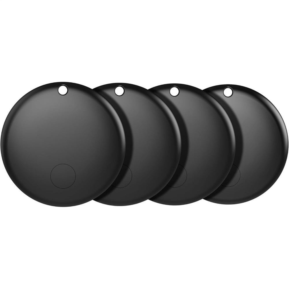 Smart Tag Tracker for everyday use, ABS plastic, black, iOS compatible with Find My App, IPX4 waterproof, 70-80dB sound, 12-month battery life